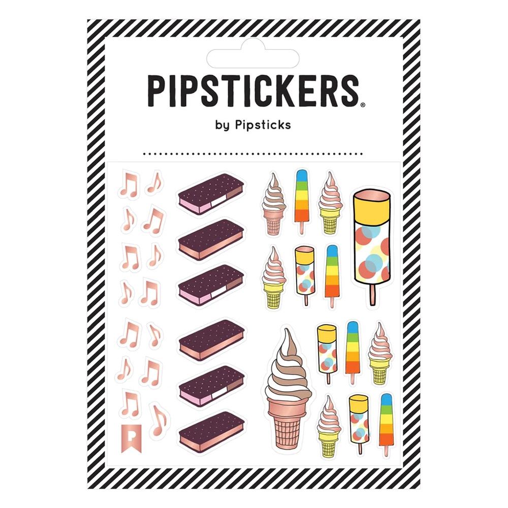 Pipsticks, Stickers, Art & School, 4x4-In, 686001, I Scream for Ice Cream